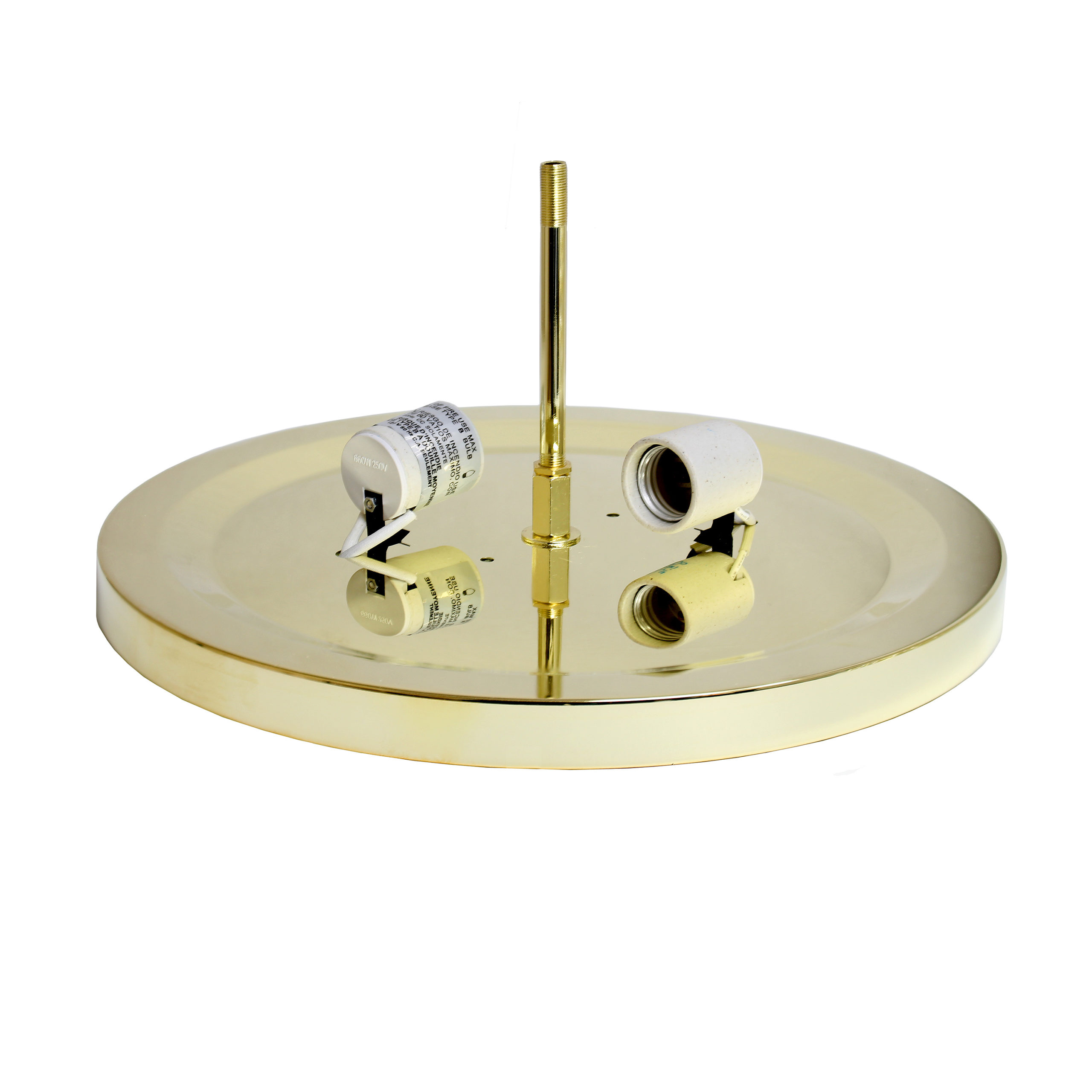 Elegant Designs 2 Light Elipse Crystal Flush Mount Ceiling Light, Gold - Image 4