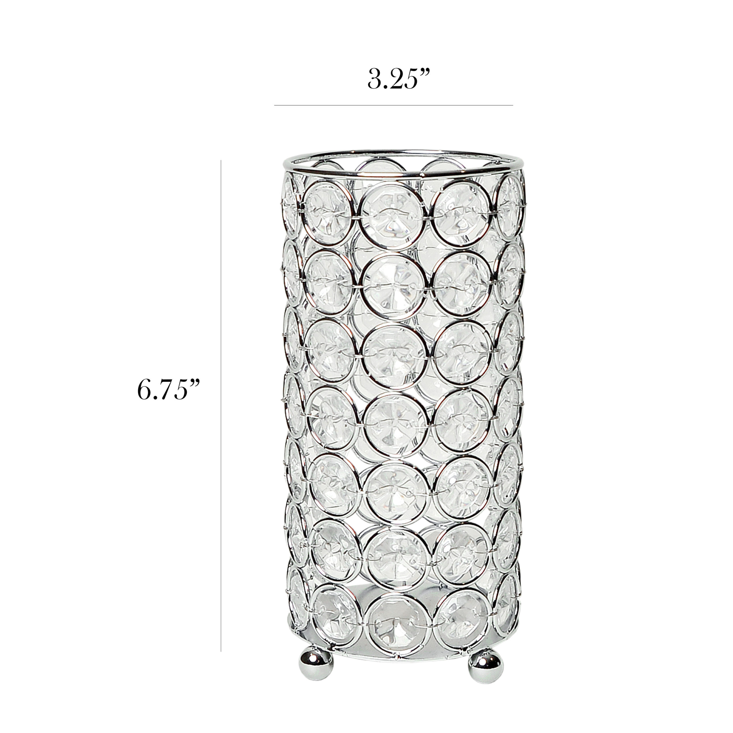 Crystal Bead Candle Holder Flower Vase Rack Wedding Home Party Candle Stand Deco 