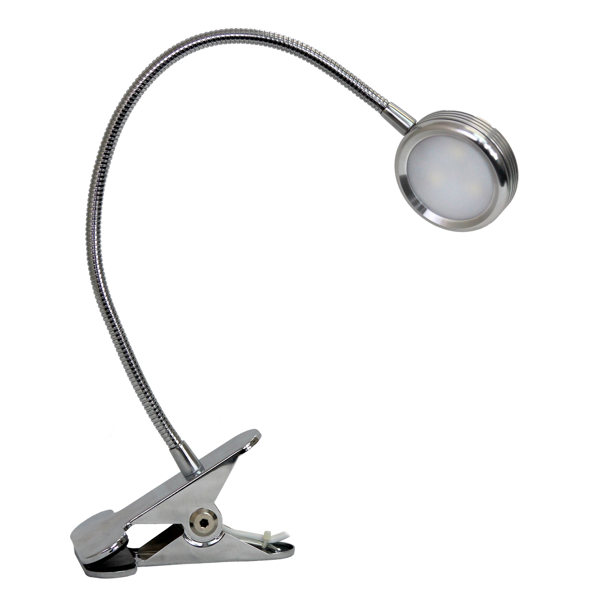 Simple Designs Chrome High Power Led, Led Clip On Lamp