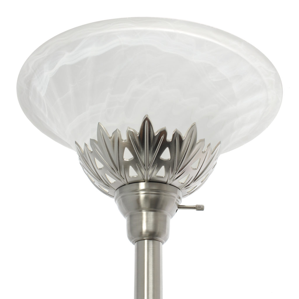 Elegant Designs 3 Light Floor Lamp with Scalloped Glass ... Elegant Designs 3 Light Floor Lamp with Scalloped Glass ...
