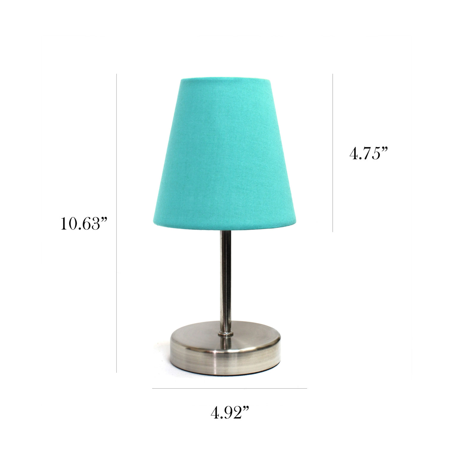 Simple Designs Sand Nickel Mini Basic Table Lamp with Fabric Shade 2 ...